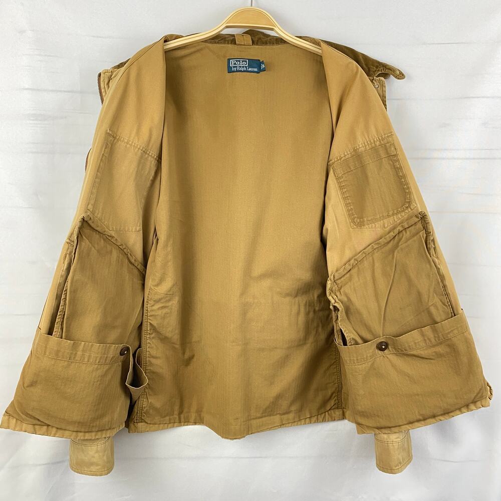 Vintage Polo Ralph Lauren Men Barn Chore Field Hunting Coat Jacket XL Tan Canvas - Picture 4 of 11